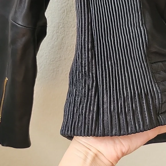 MK 100% Leather motto jacket L - Picture 5 of 13